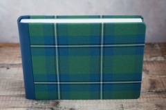 Personalised tartan wedding album