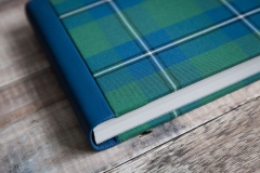 Personalised tartan wedding album