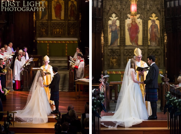 Bride, groom, st. Johns church, Edinburgh wedding photographer, first light photography, Scotland, Wedding photographer