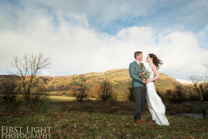 Catherine & Robert’s rustic winter wedding, Scotland