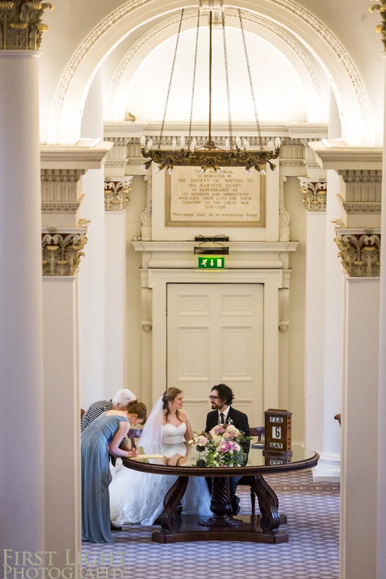Wedding photography at Signet Library , Edinburgh by First Light photography, Scotland