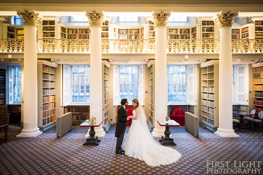 Wedding photography at Signet Library , Edinburgh by First Light photography, Scotland