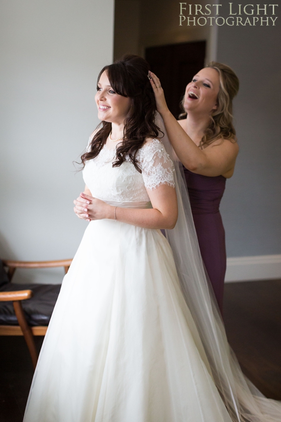 Wedding dress, wedding details, wedding hair, bridesmaid, Dundas Castle wedding photography. Edinburgh wedding photography by First Light Photography