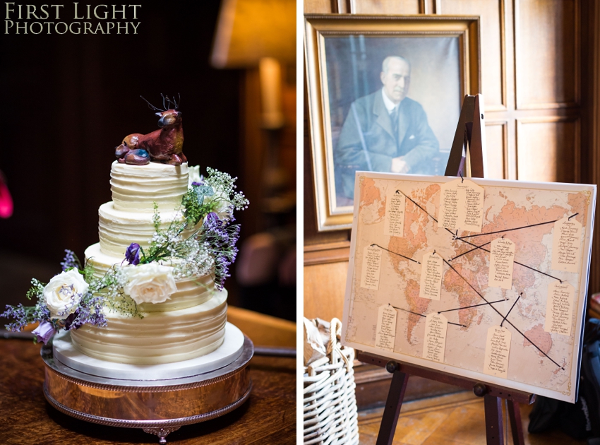 Wedding cake, wedding details, Dundas Castle wedding photography. Edinburgh wedding photography by First Light Photography