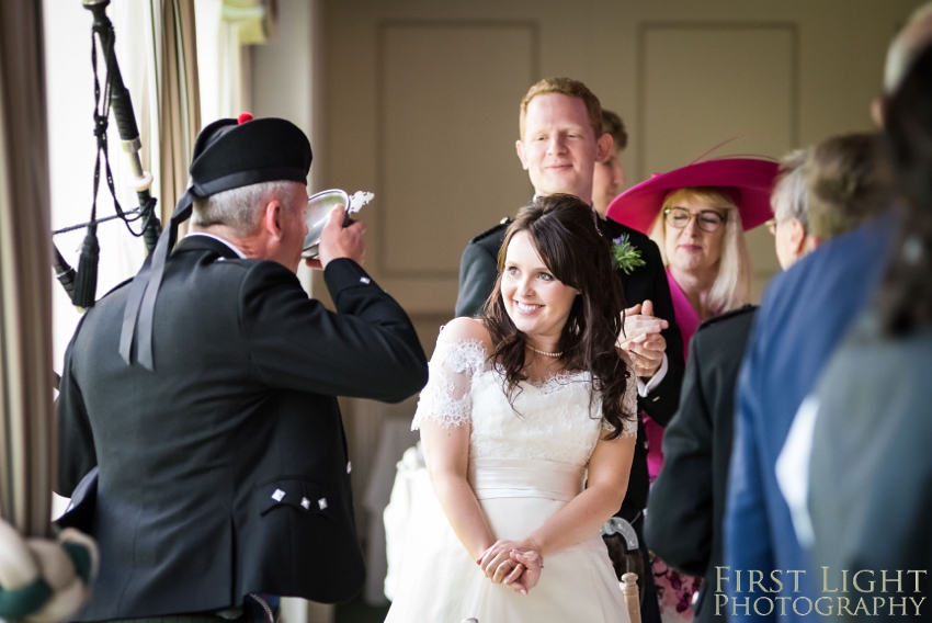 wedding dress, Dundas Castle wedding photography. Edinburgh wedding photography by First Light Photography