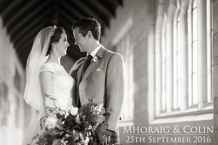 Wedding couple, wedding flowers, Scottish autumn wedding