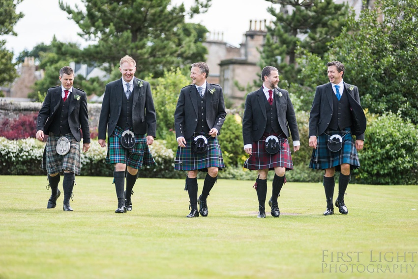 Ushers, Groomsmen, Best man, Gilmerton House, Wedding Photographer, Edinburgh Wedding Photographer, Edinburgh, Scotland, Copyright: First Light Photography