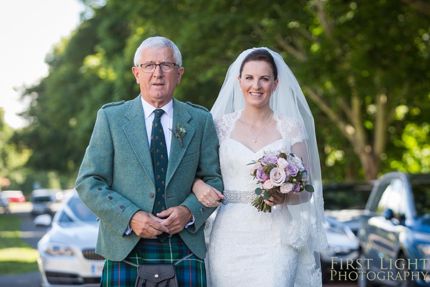 Wedding dress, wedding flowers, Gilmerton House, Wedding Photographer, Edinburgh Wedding Photographer, Edinburgh, Scotland, Copyright: First Light Photography