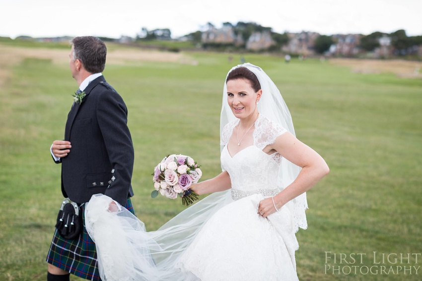 Wedding dress, wedding flowers, Gilmerton House, Wedding Photographer, Edinburgh Wedding Photographer, Edinburgh, Scotland, Copyright: First Light Photography