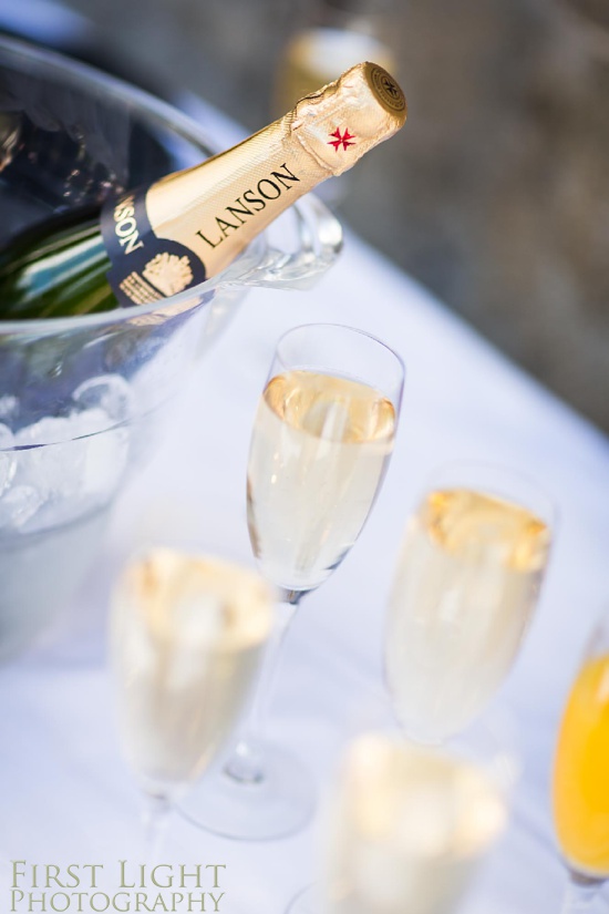 Wedding champagne, Gilmerton House, Wedding Photographer, Edinburgh Wedding Photographer, Edinburgh, Scotland, Copyright: First Light Photography