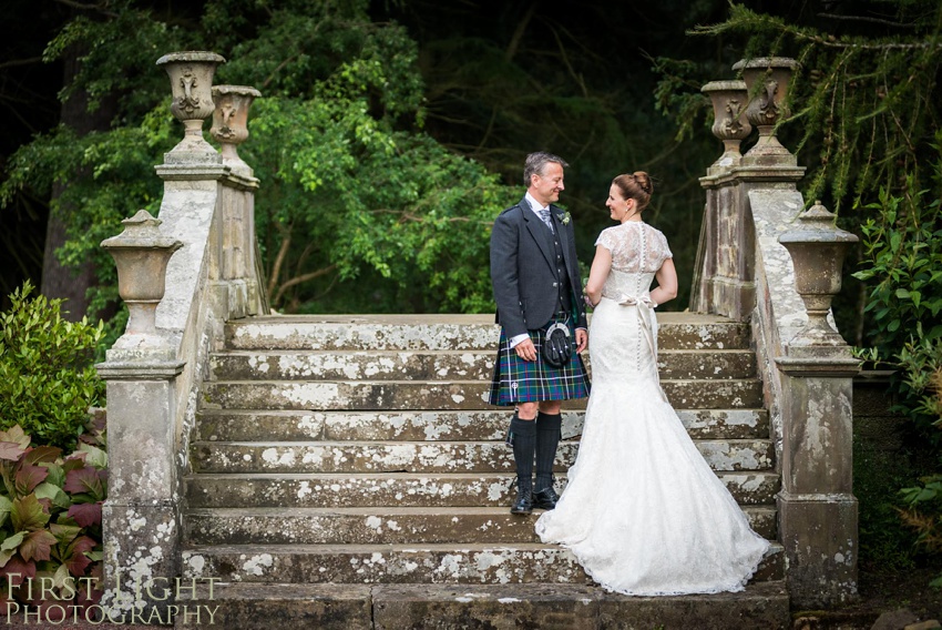 Wedding couple, wedding dress, Gilmerton House, Wedding Photographer, Edinburgh Wedding Photographer, Edinburgh, Scotland, Copyright: First Light Photography