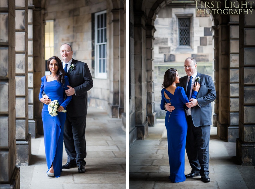 Wedding Elopement, Prestonfield House, Blue Wedding Dress, Edinburgh Wedding Photographer, Copyright:First Light Photography, Scotland