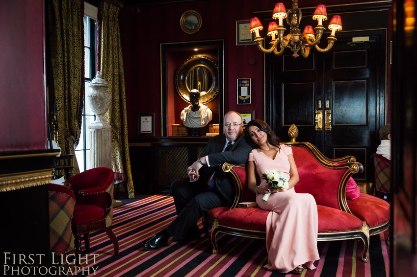 Wedding Elopement, Prestonfield House, Blue Wedding Dress, Edinburgh Wedding Photographer, Copyright:First Light Photography, Scotland