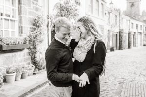Wedding Proposal photography in Circus Lane, Edinburgh