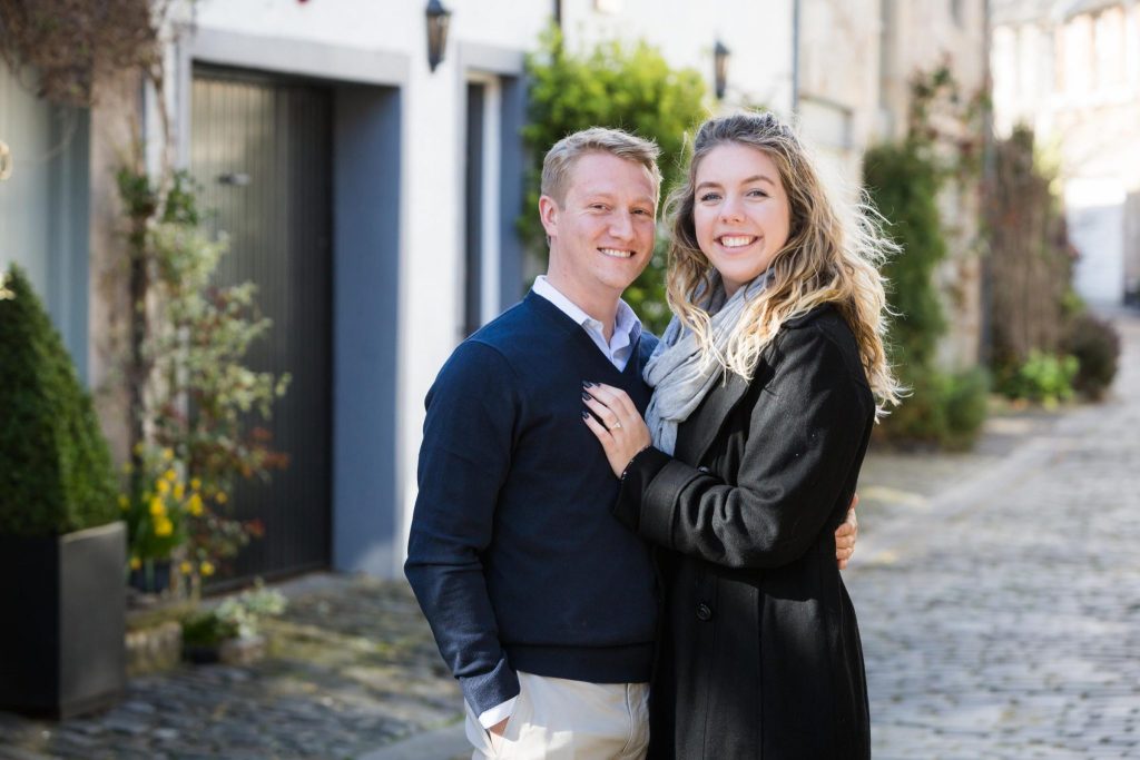 Wedding Proposal photography in Circus Lane, Edinburgh