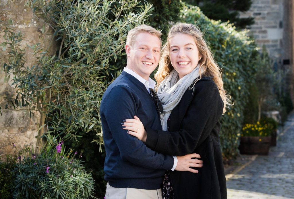 Wedding Proposal photography in Circus Lane, Edinburgh