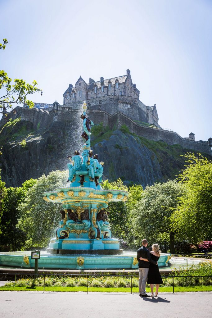 Ross Fountain wedding proposal, Edinburgh