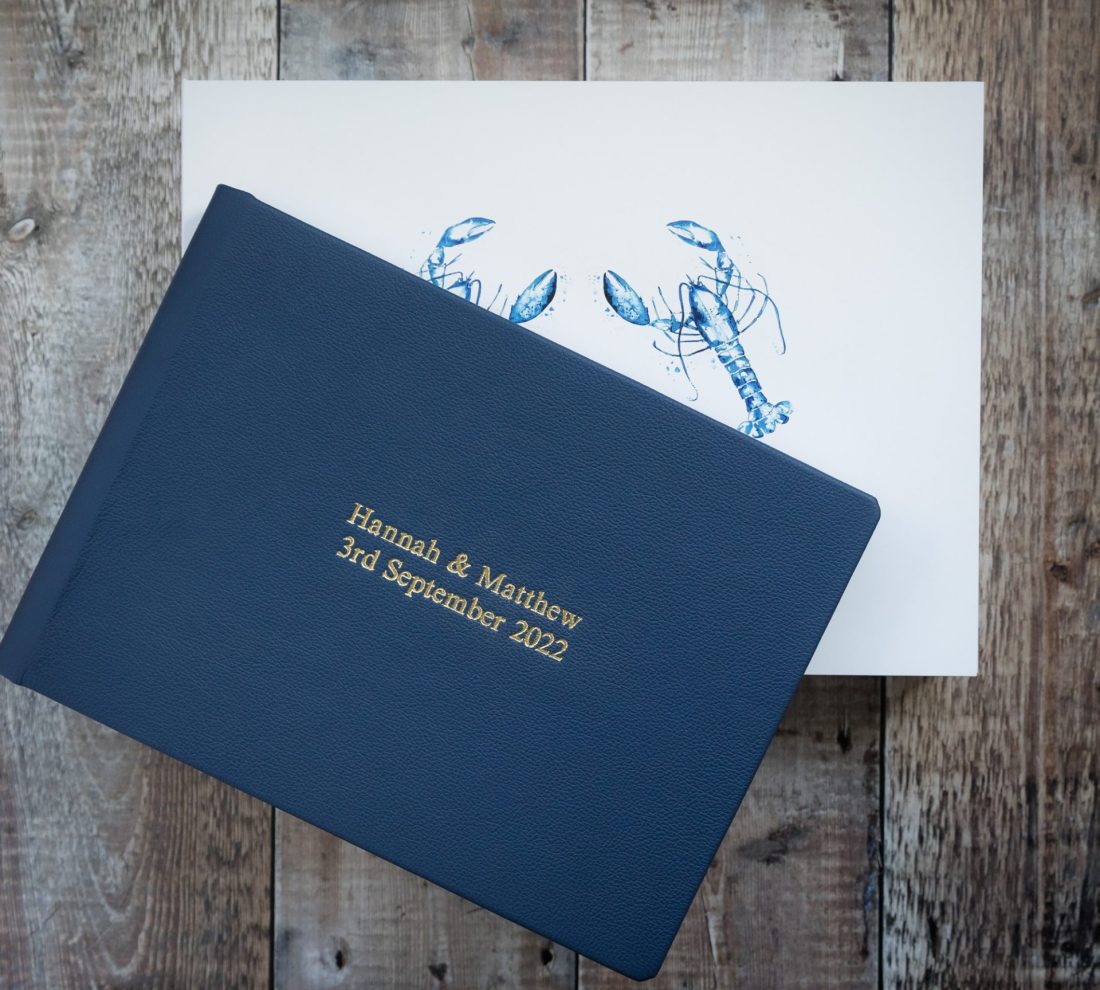 Luxury wedding album, personalised wedding album box